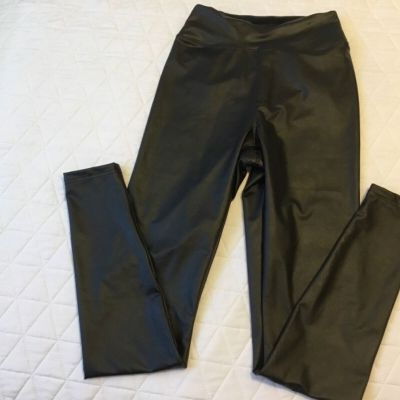 OfflineAerie Real Luxe Leggings Womens Small Black Faux Leather Vegan High Waist